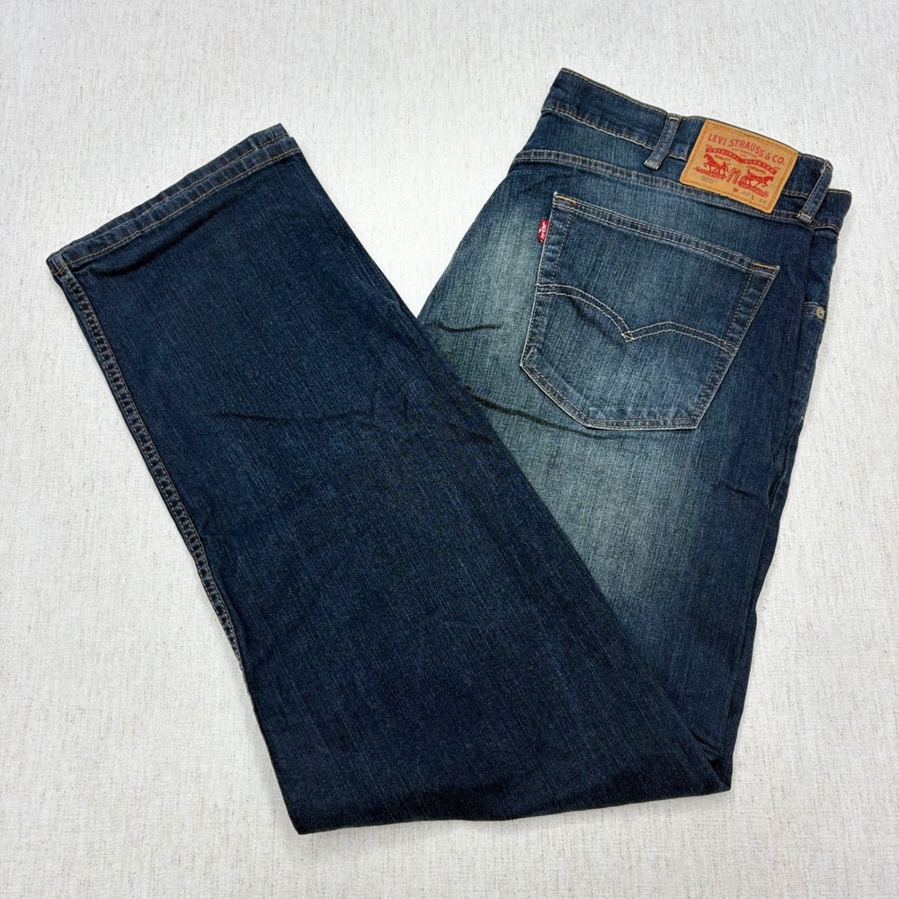 Levis 505 Regular Fit Jeans Mens 40x32 Dark Wash Blue Straight Leg worn once!
